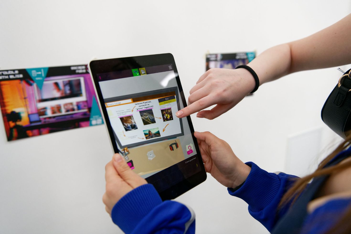 Eingeschalteter Tablettbildschirm