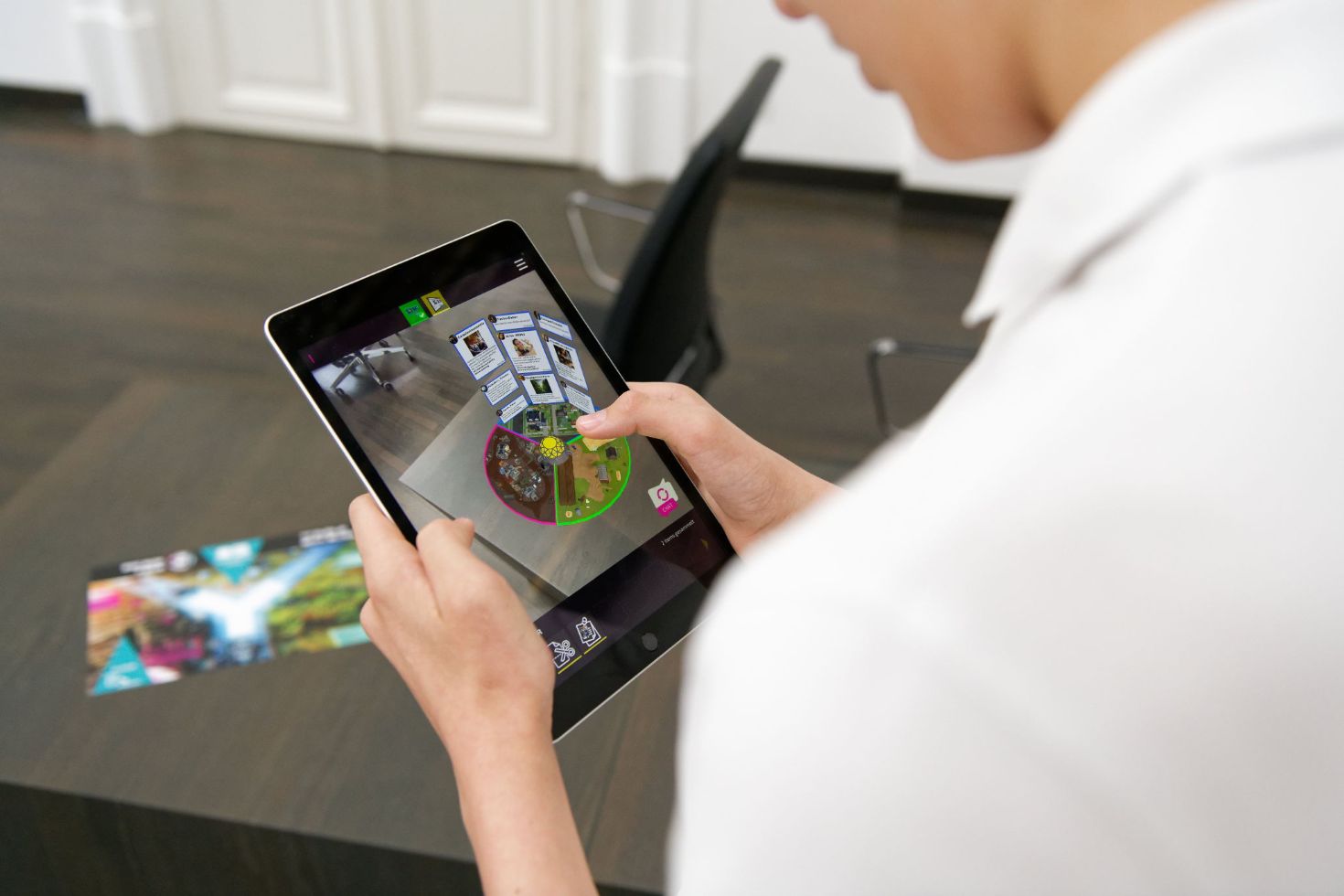 Eingeschalteter Tablettbildschirm