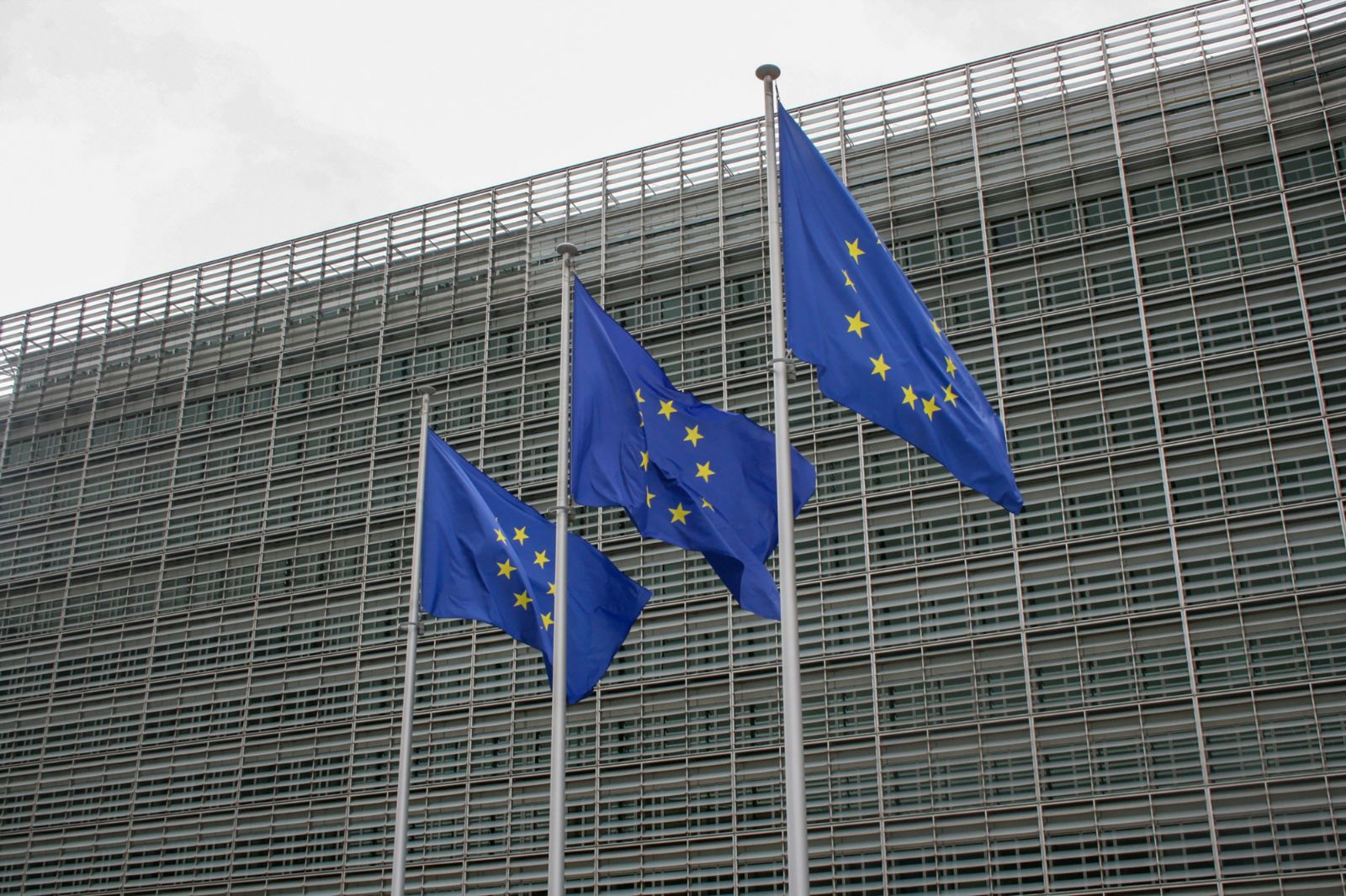 EU Gebäude mit EU Flaggen © Carl Gruner - Unsplash