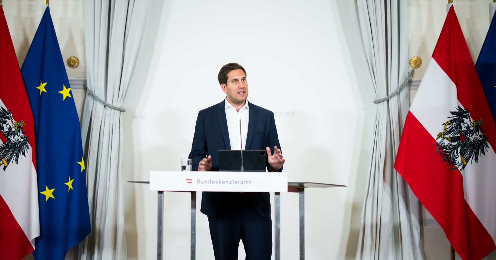 Pressekonferenz zur Vorstellung der neuen ID Austria © Christopher Dunker  - BKA 