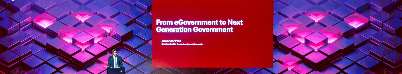 Alexander Pröll hält eine Rede bei eGovernment Wettbewerb 