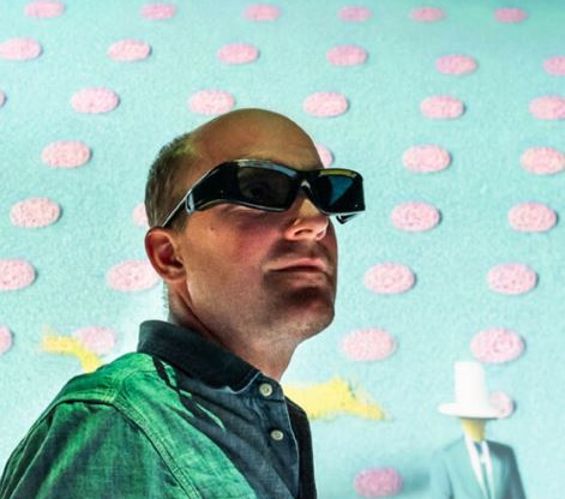Man with smart glasses 