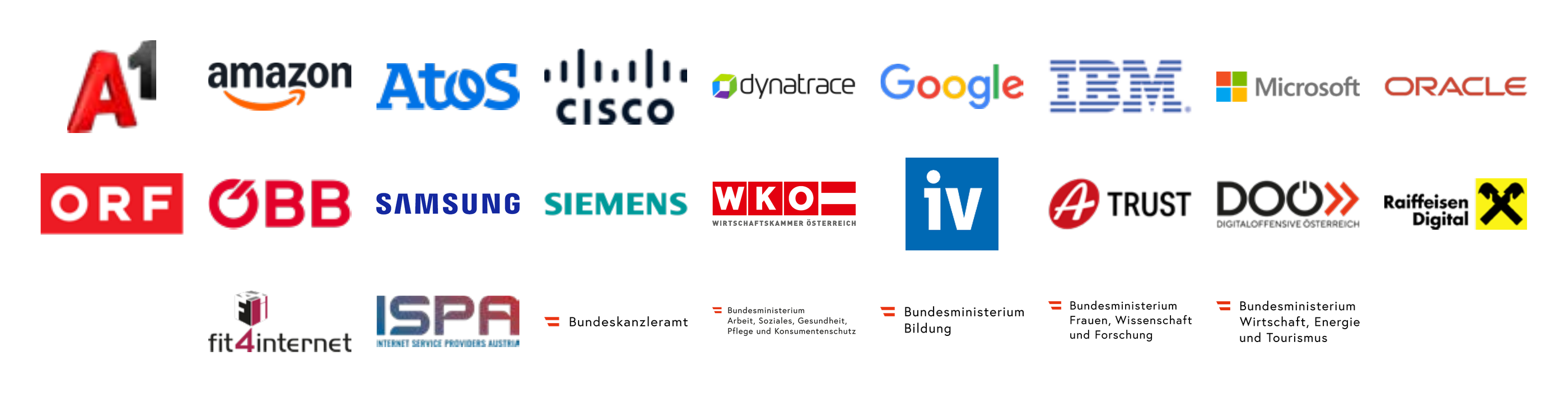 Logos Partnerinnen und Partner der WKO Wirtschaftsplattform