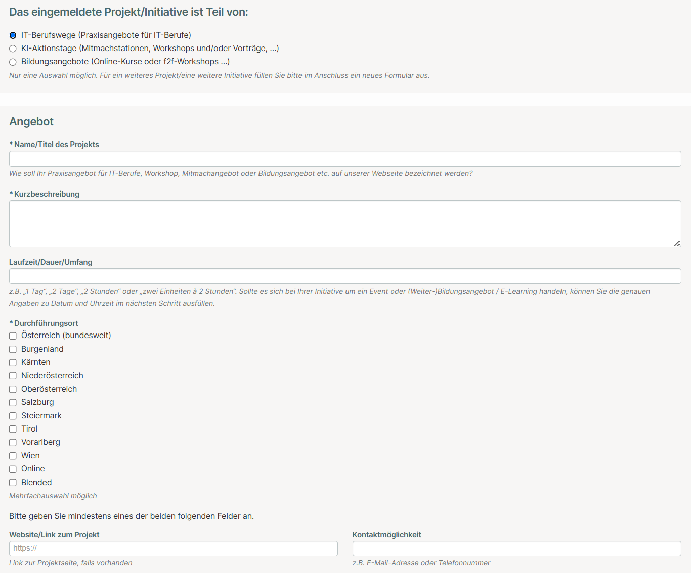 Formular Einreichung Detailansicht.