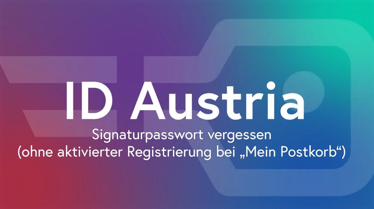Titelbild Youtube Video: Signaturpasswort vergessen ohne aktive Registrierung bei „Mein Postkorb“